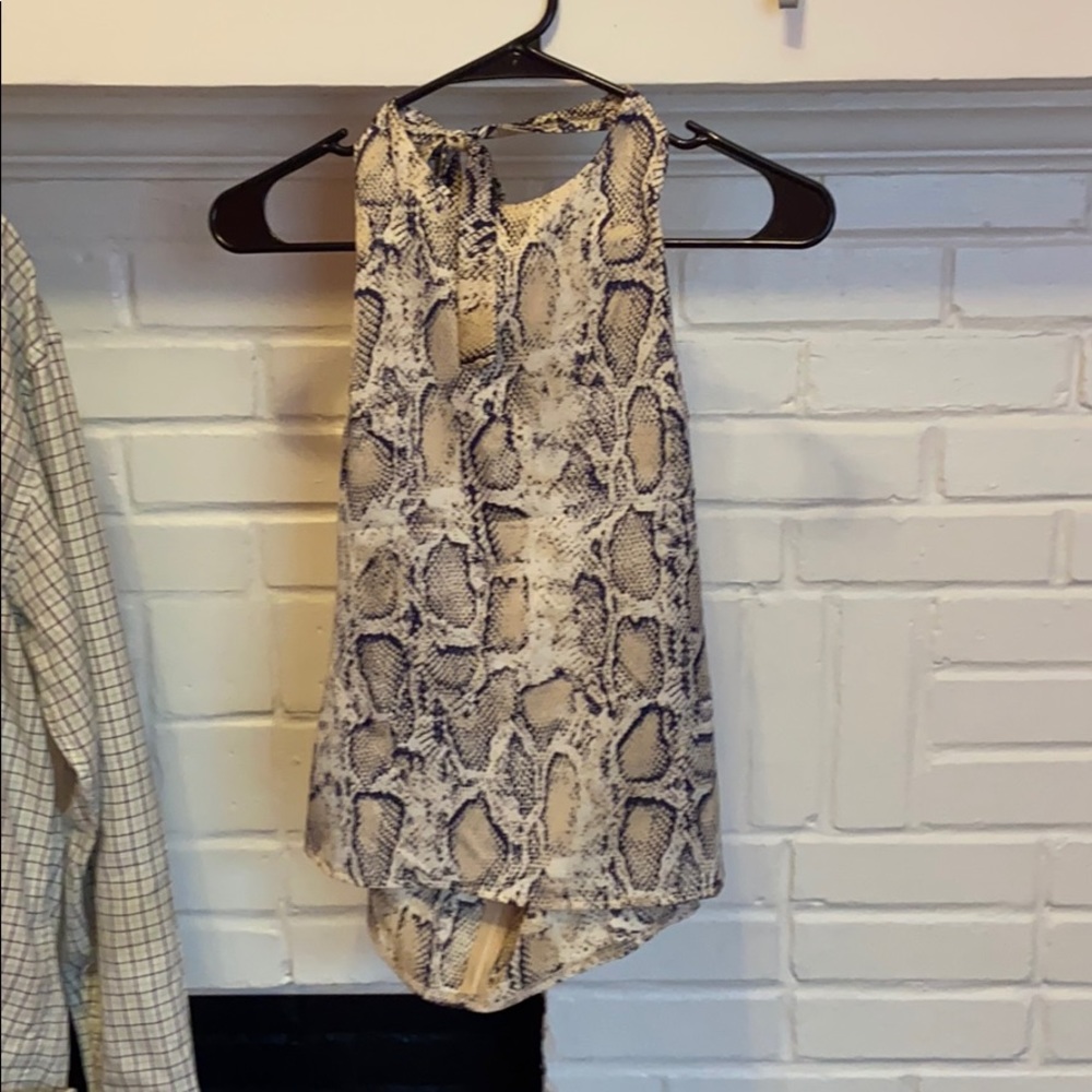 Snakeskin halter tank